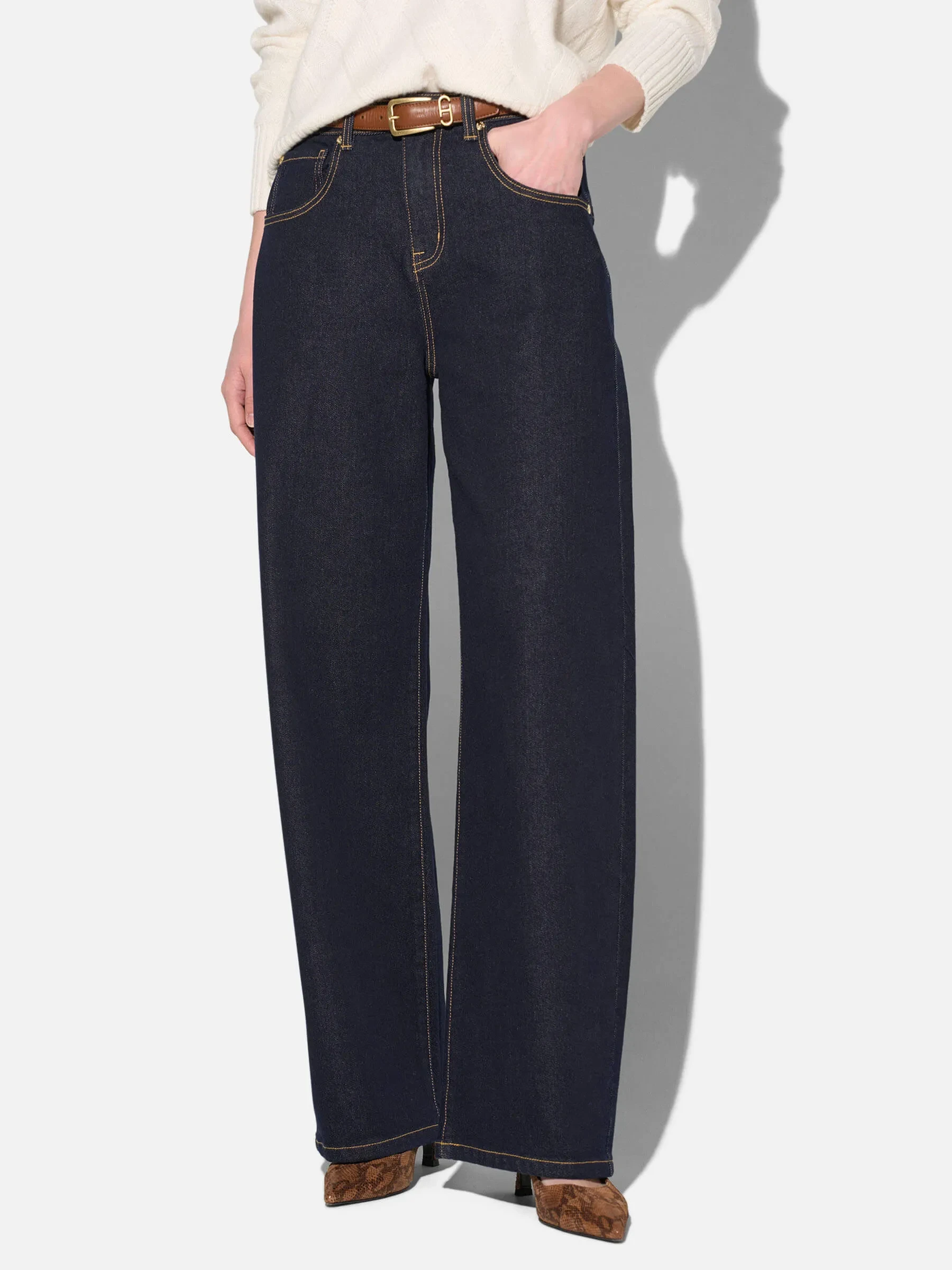 Barrel Jeans Dames Stretch Mid Rise Baxter Japanese Denim