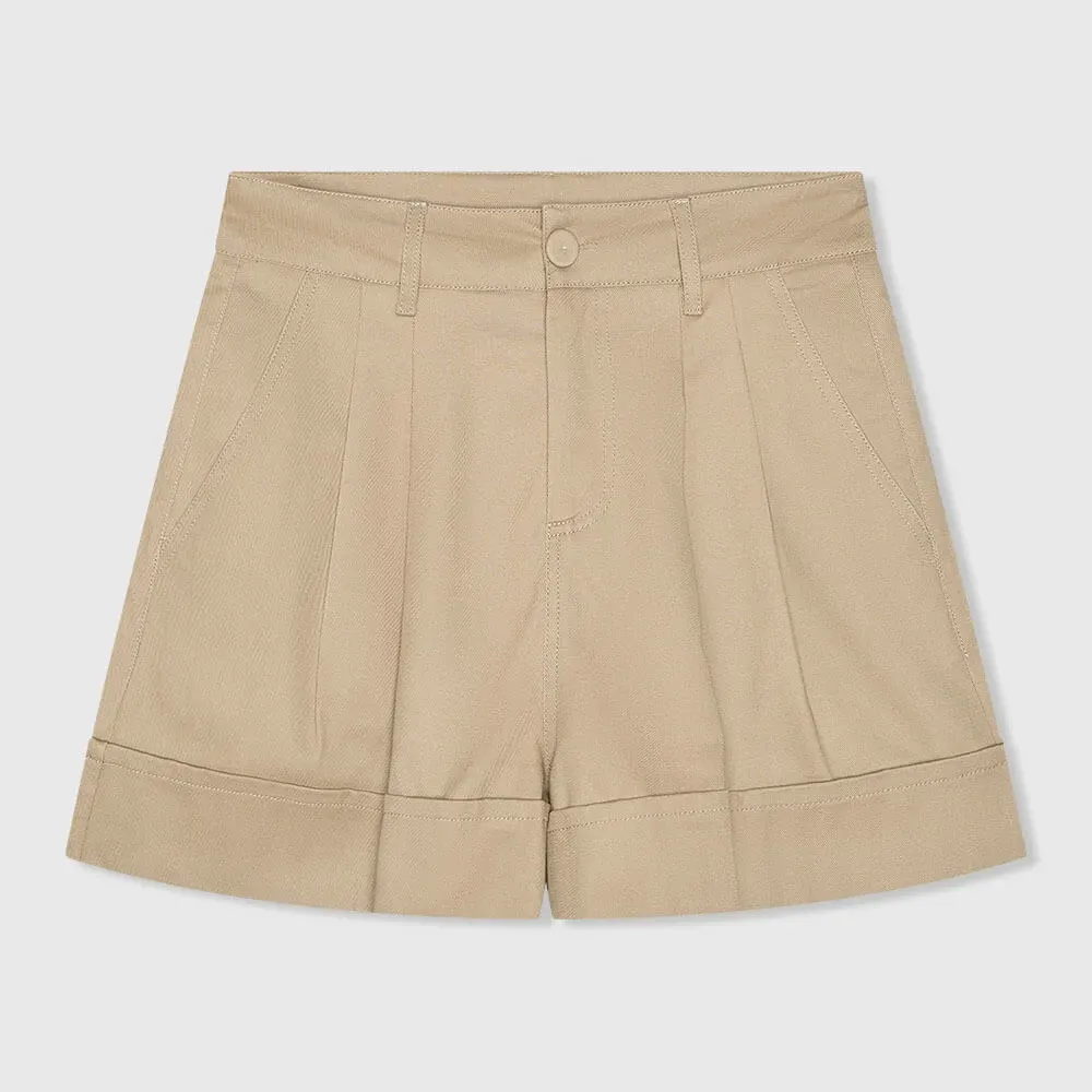 Beige Katoenen Shorts Dames Arthur