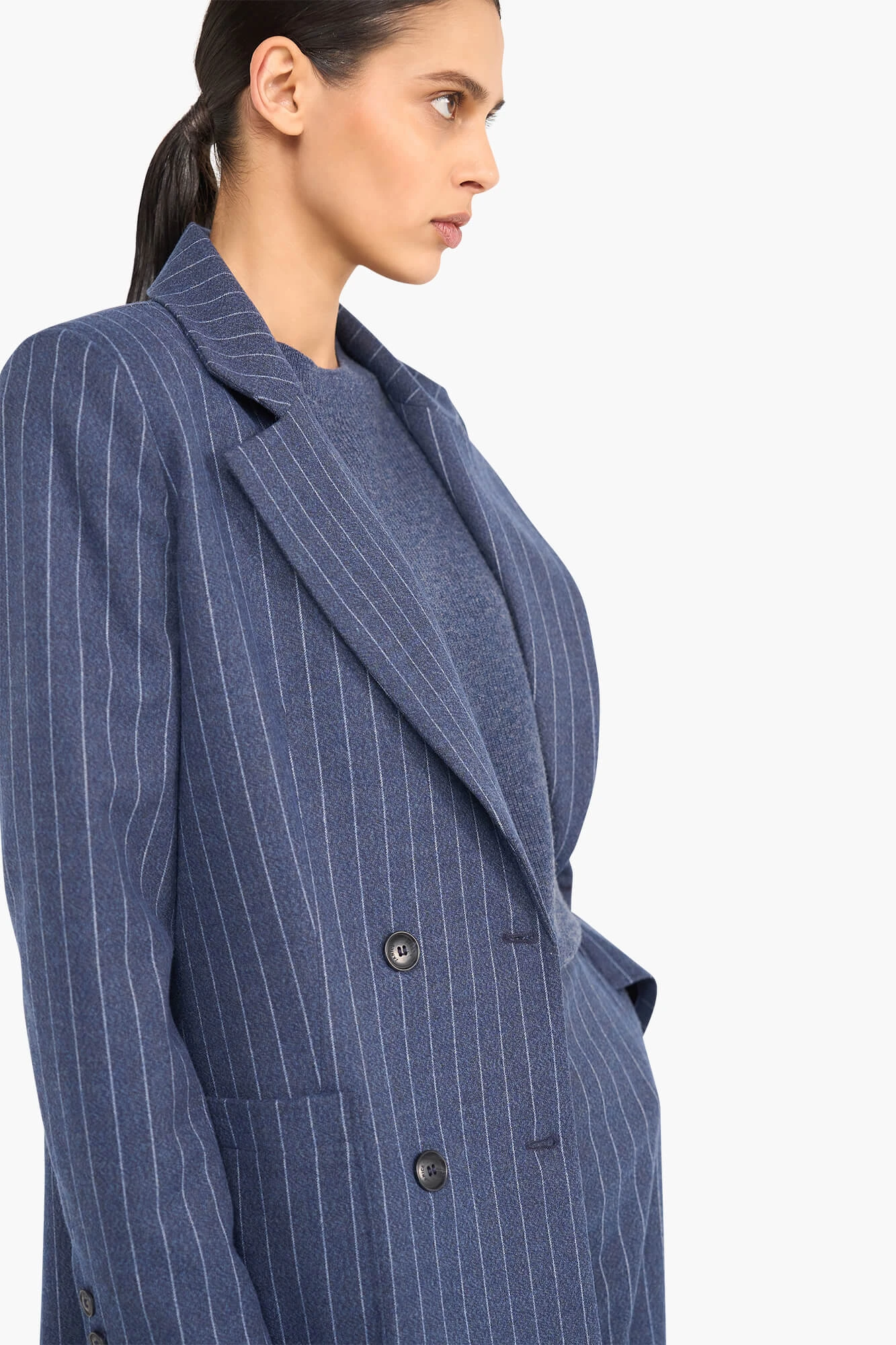 Blazer Dames Double Breasted Martin Blauw Streep