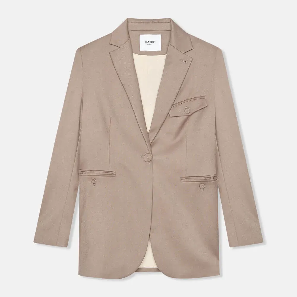 Blazer Dames Getailleerd Bruin Jeremy