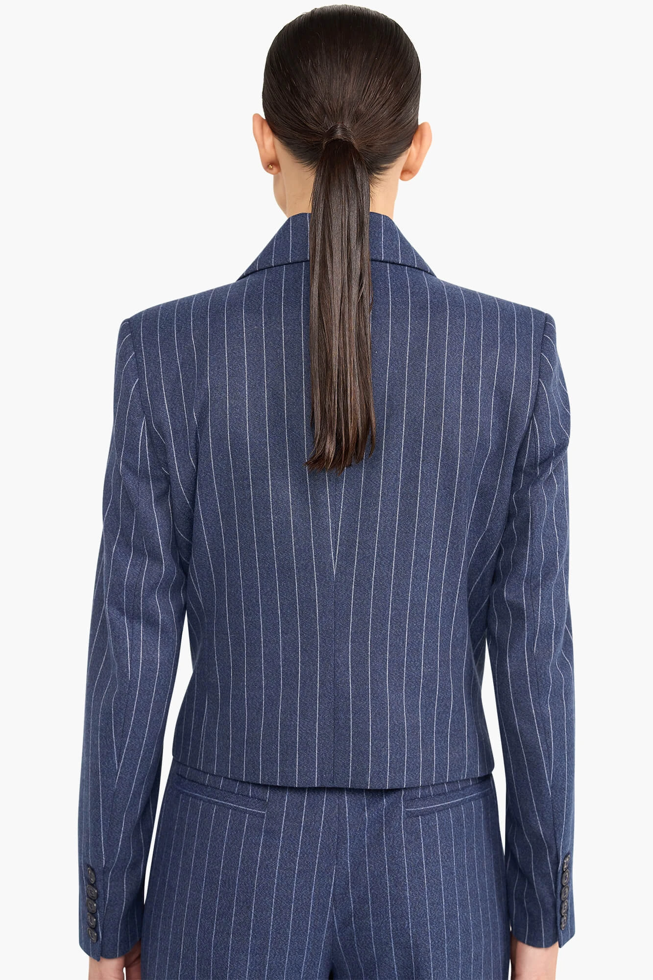 Blazer Dames Kort Stan Blauw Streep