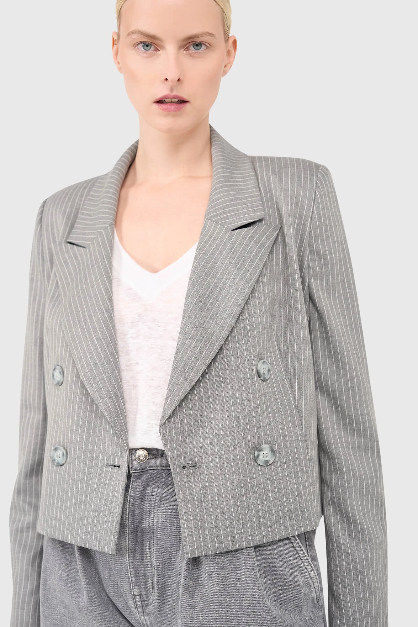 Stan Blazer Grijze Streep