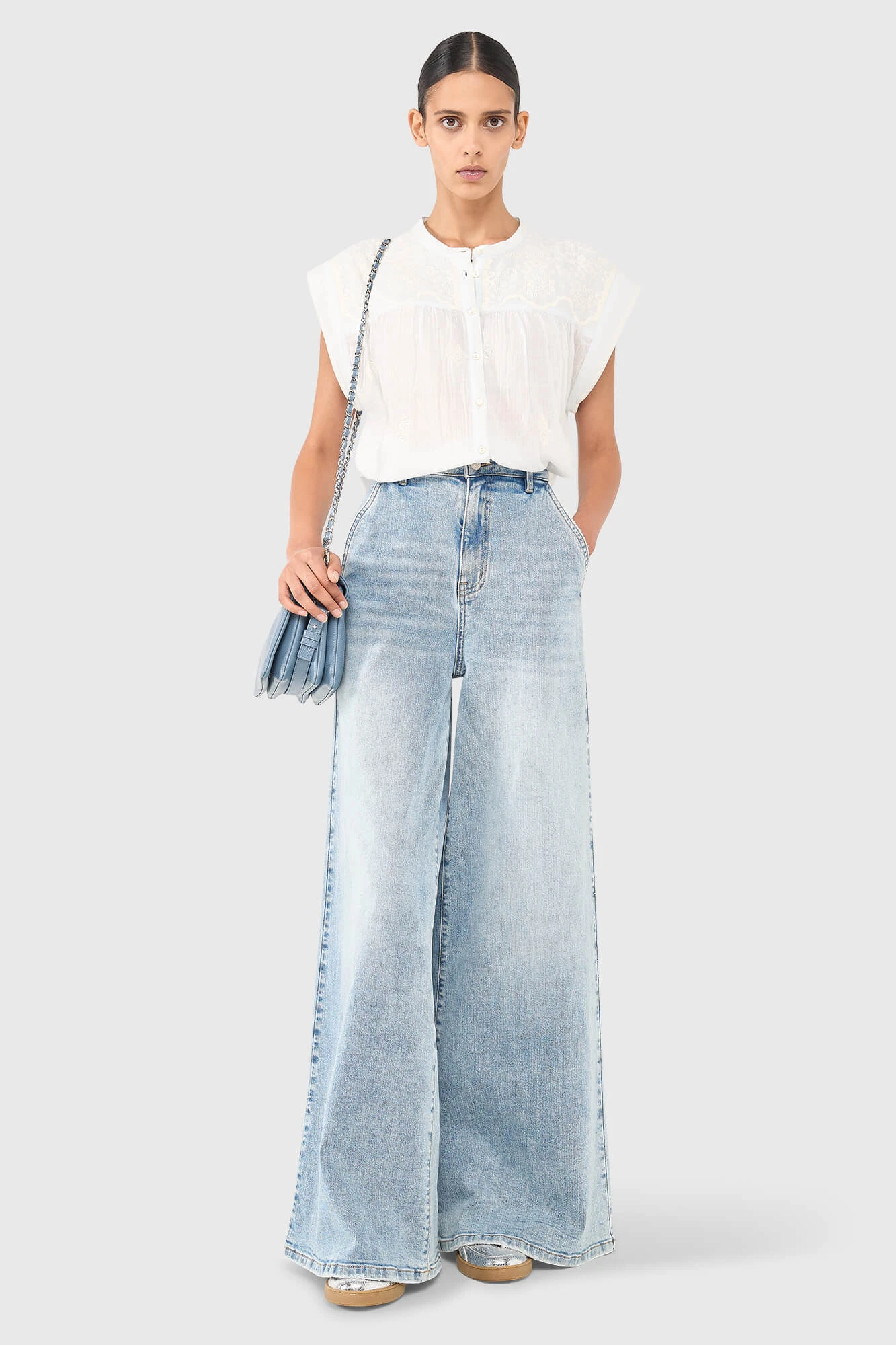 Jace Blouse Licht Blauw