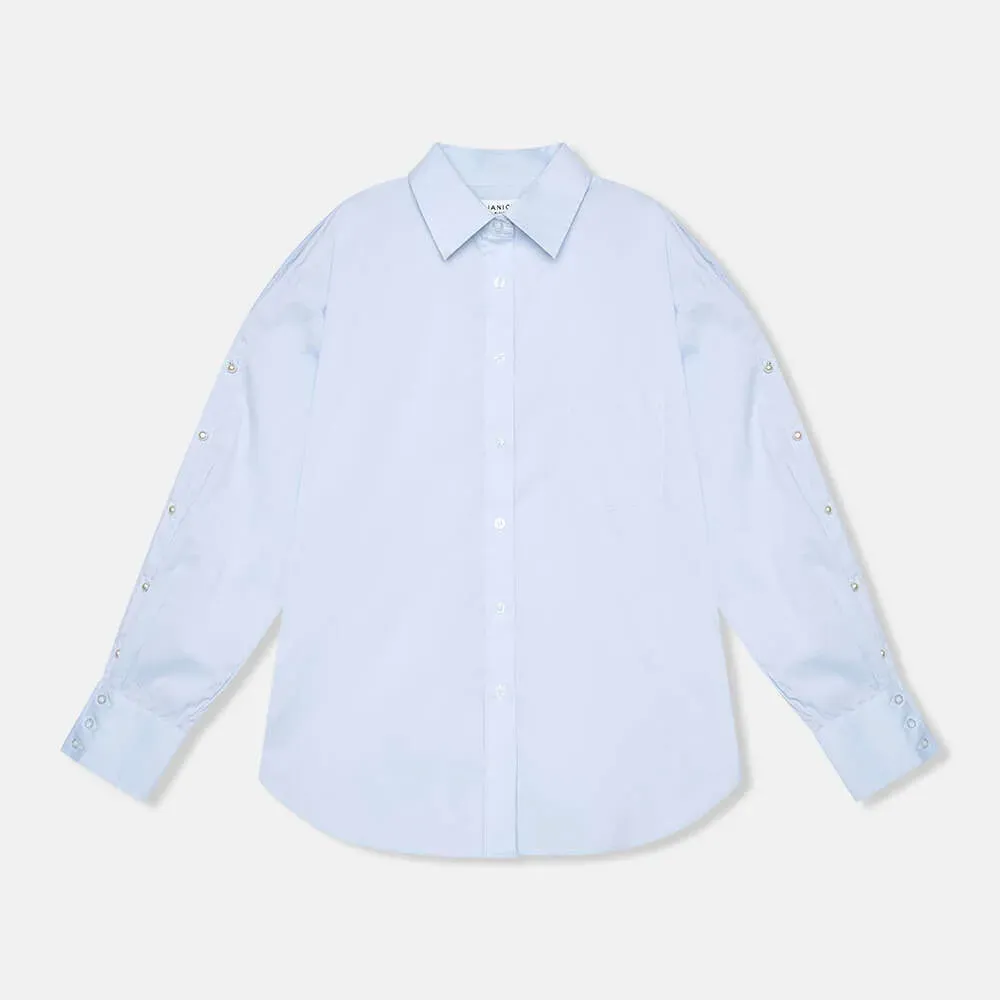 Blouse Dames Katoen Blauw Paul