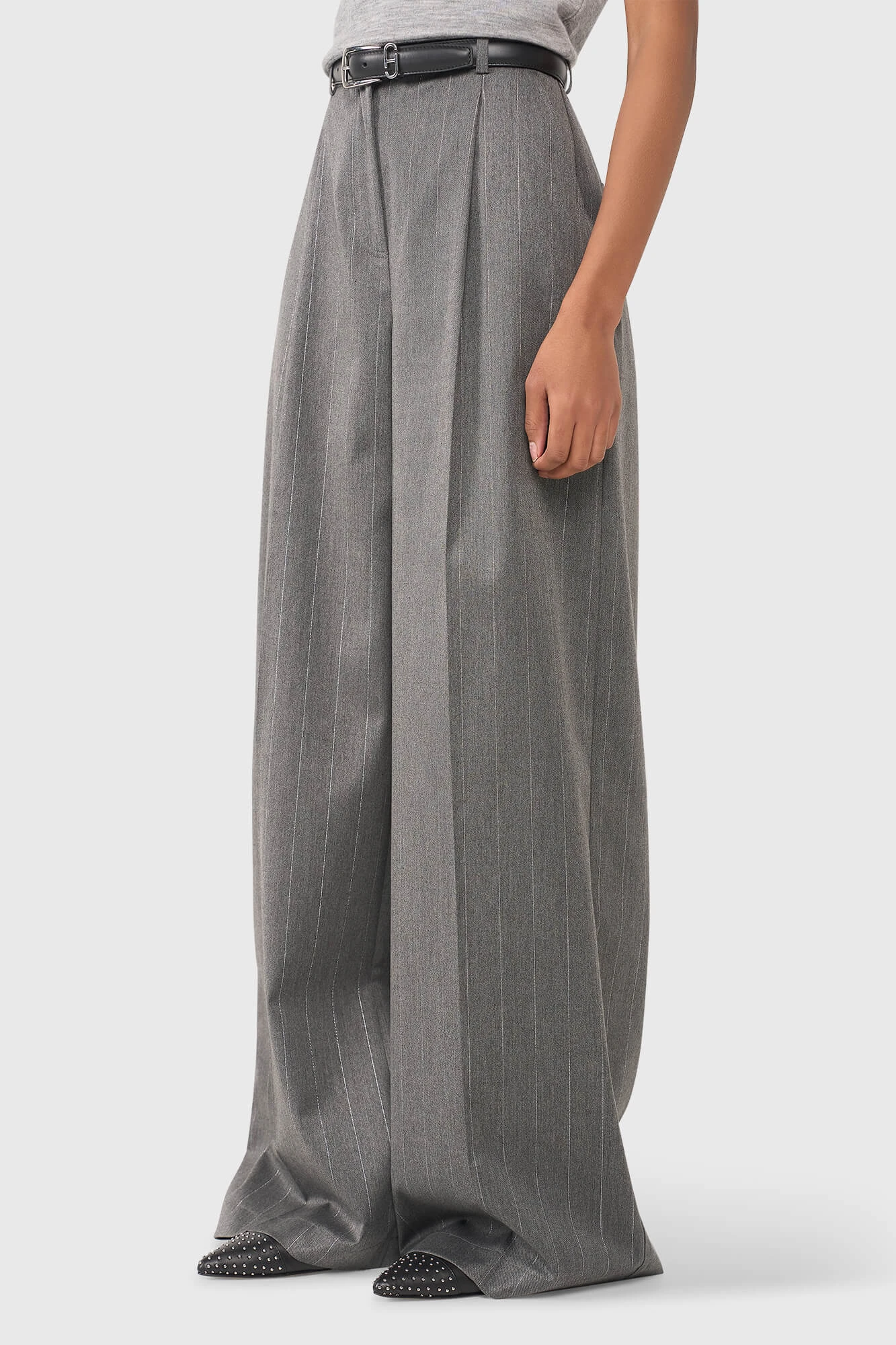 Mel Grijs Streep Lurex