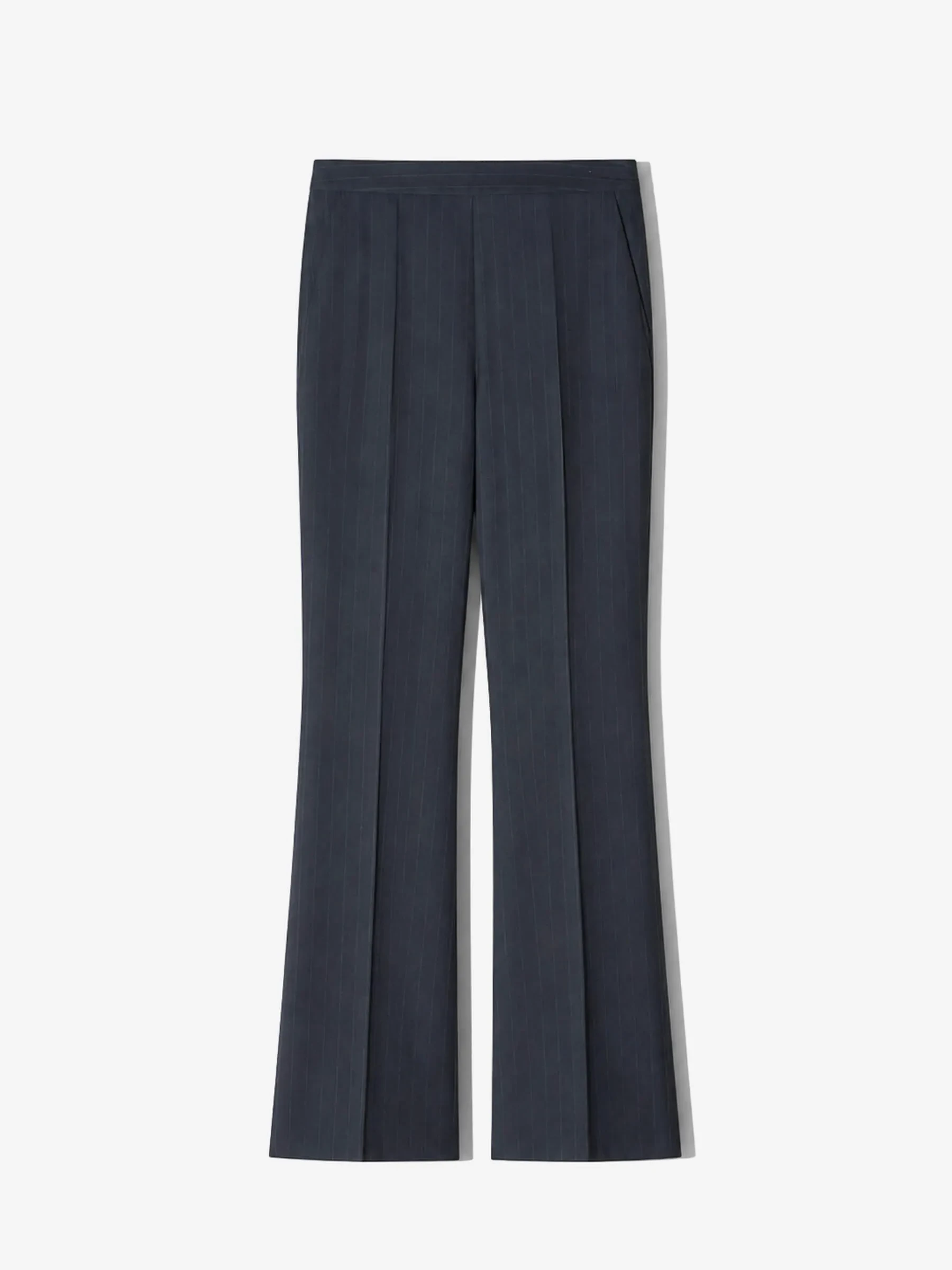 Broek Dames Rechte Pijp Blauw Krijtstreep Pete