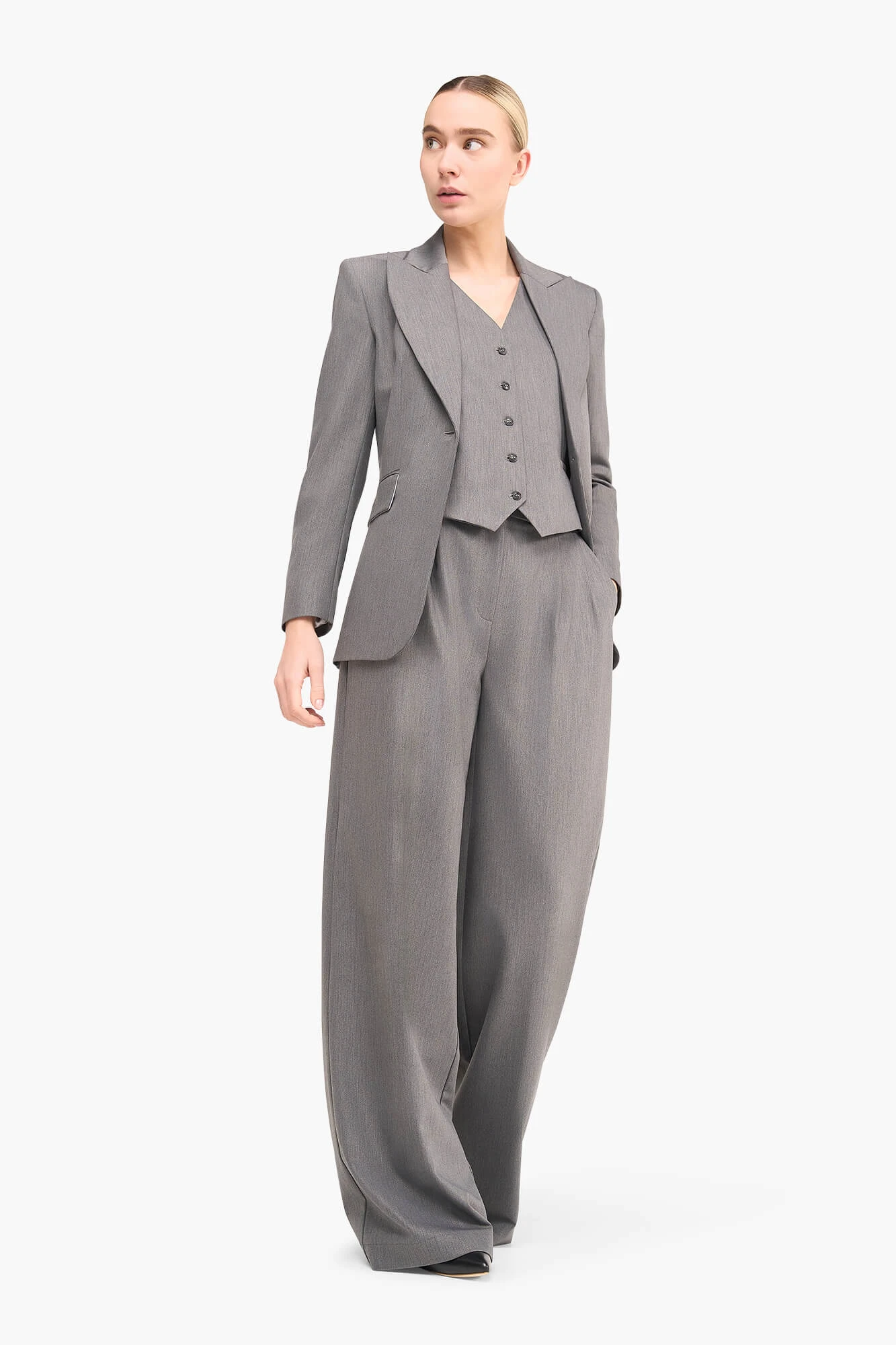 Broek Dames Wijde Pijp Dollar Grijs