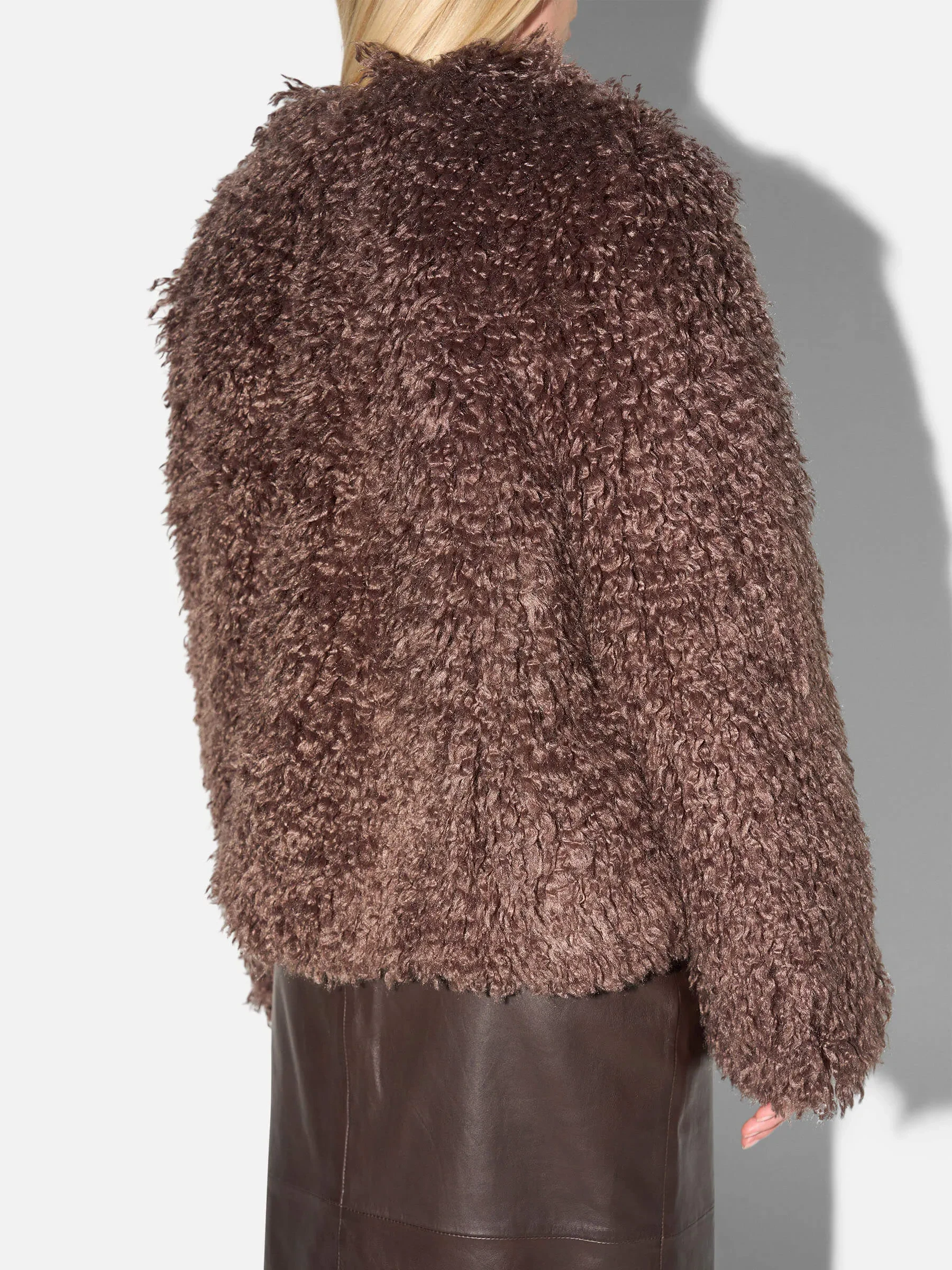 Bruin Vintage Faux Fur Dames Jas Reno