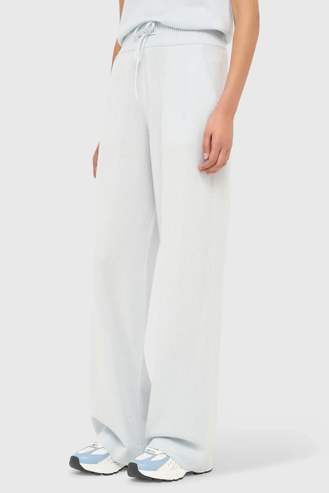 Cashmere Broek Wijde Pijp Dames Eldon Blauw