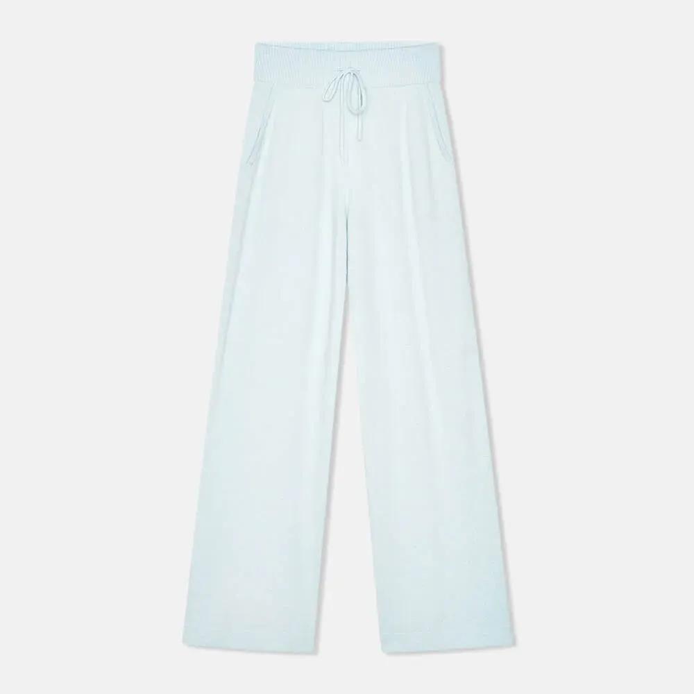 Cashmere Broek Wijde Pijp Dames Eldon Blauw