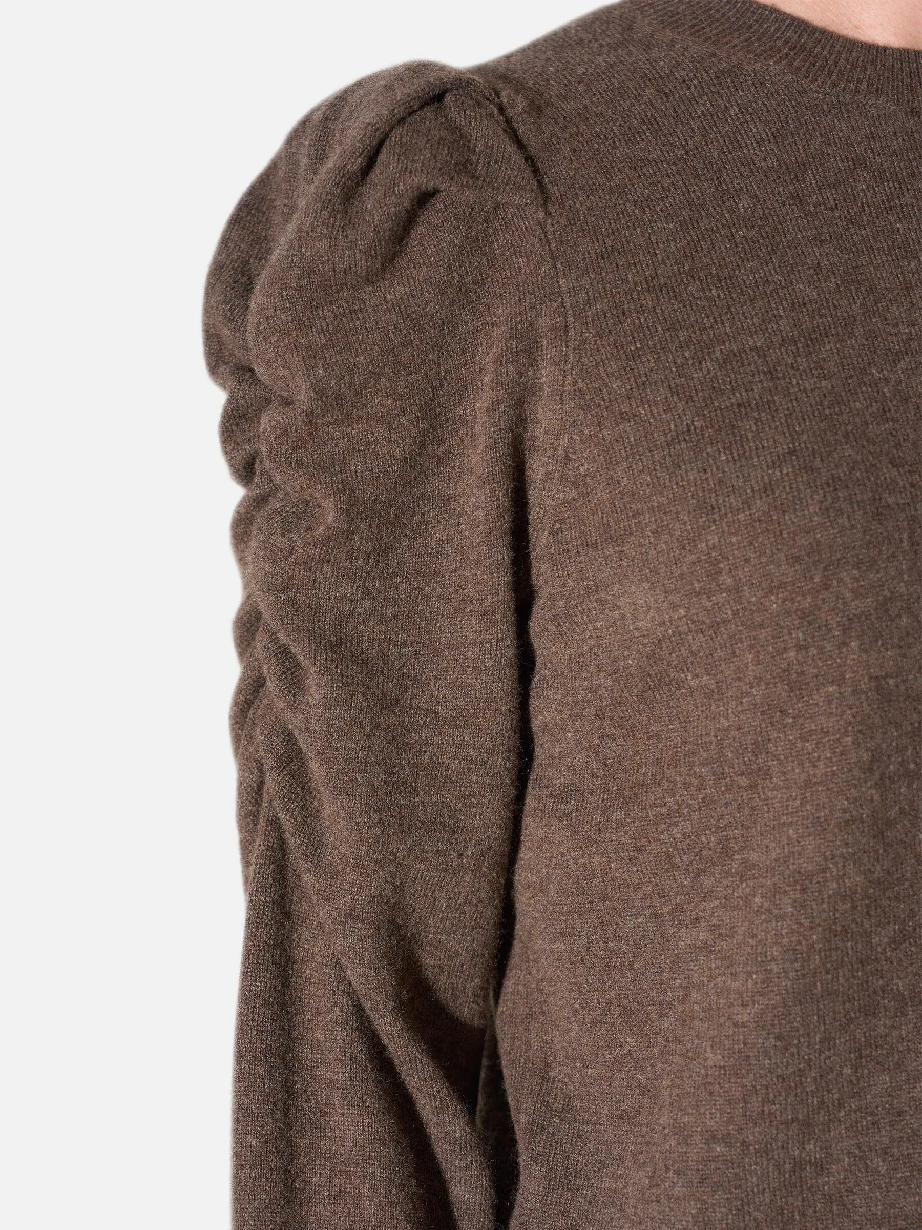 Cashmere Dames Trui Pofmouw Mave Bruin