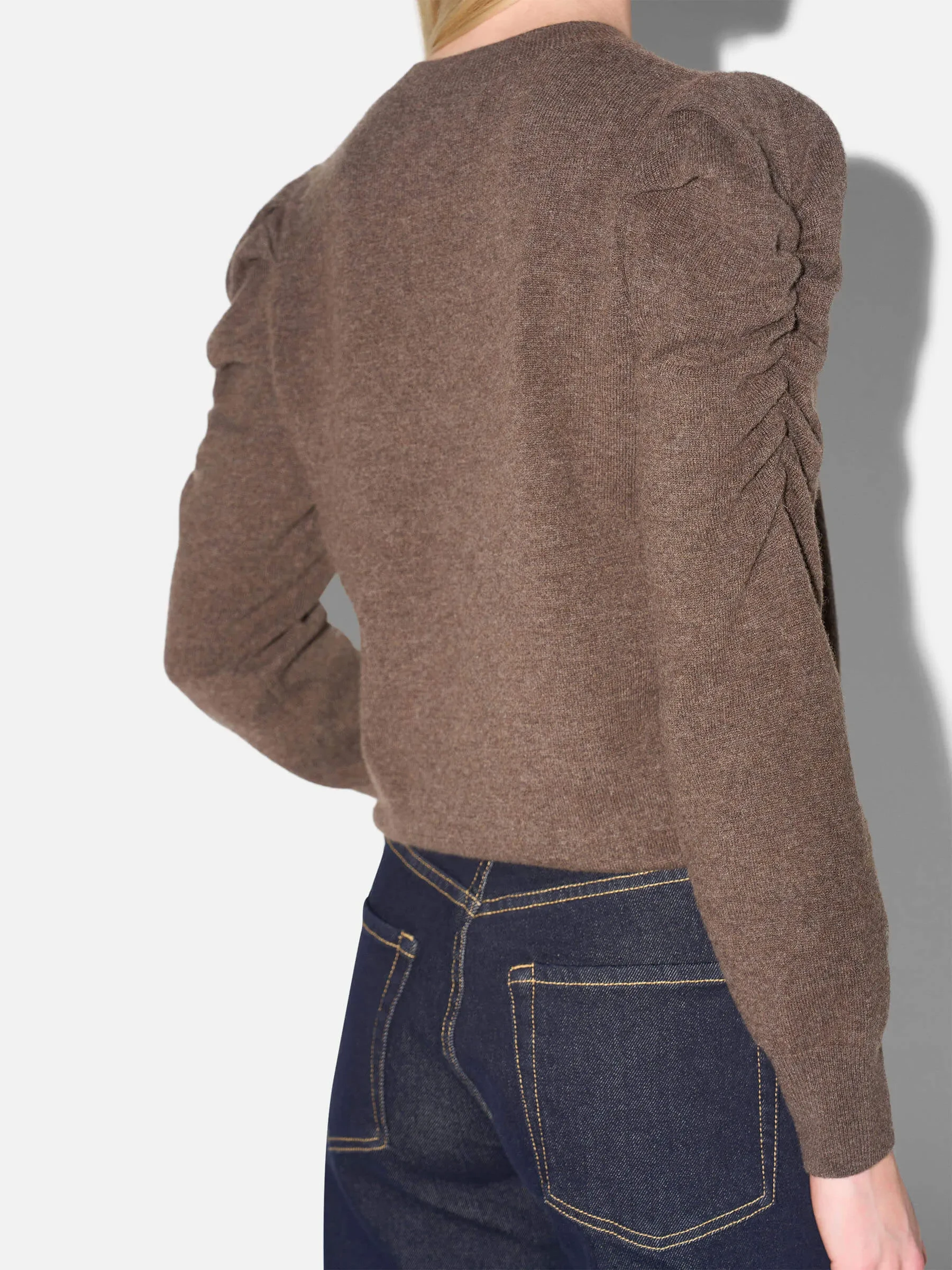 Cashmere Dames Trui Pofmouw Mave Bruin