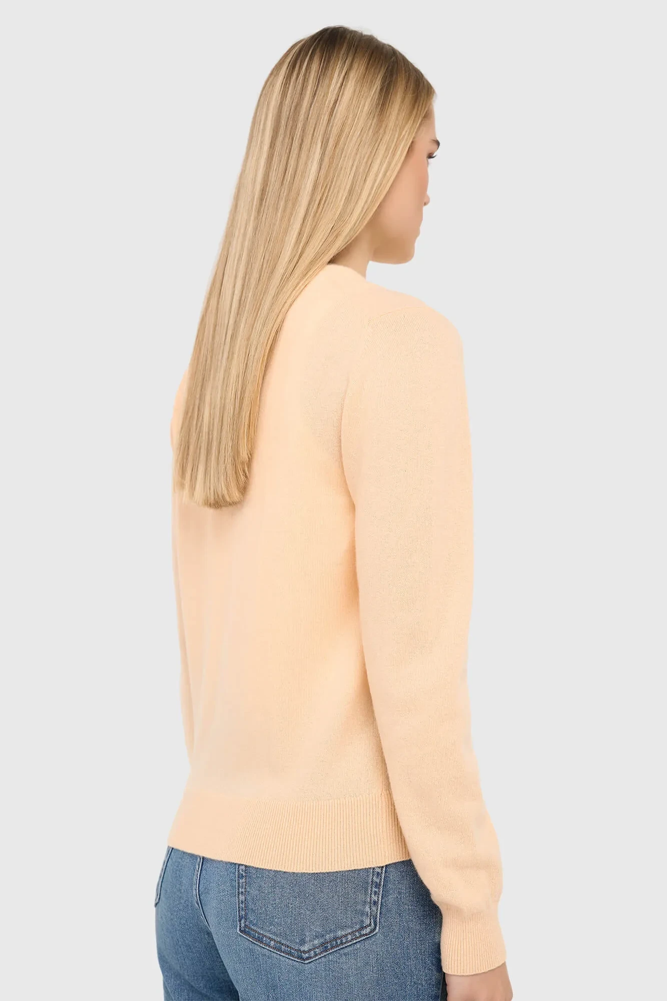 Cashmere Dames Vest Peach Lucas