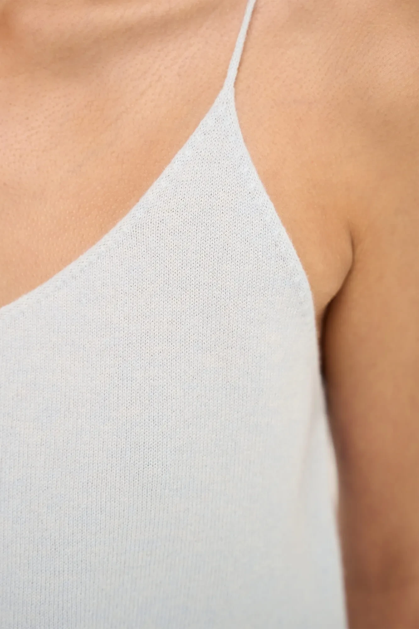 Cashmere Gebreide Tanktop Blane Blauw