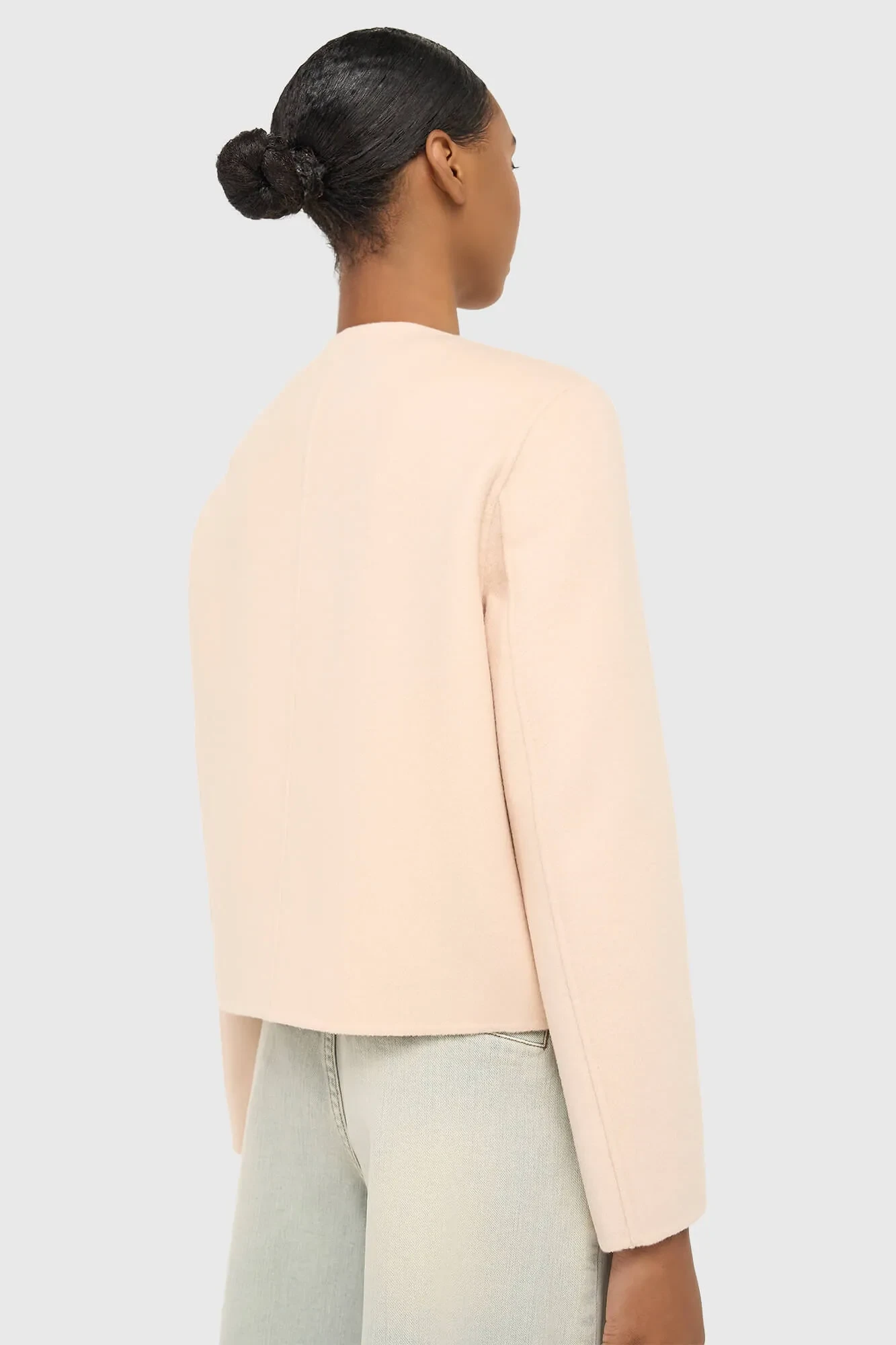 Cashmere Jas Dames Kort Vince Double Face Peach
