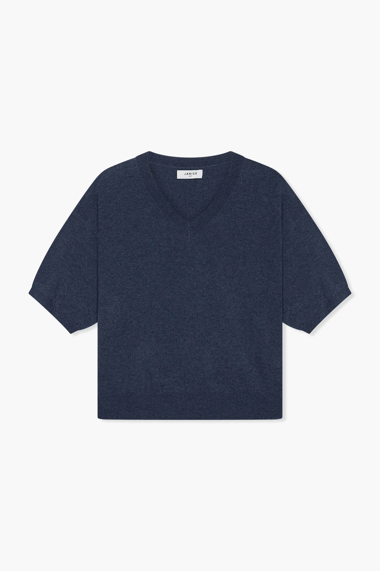Cashmere Trui Dames Korte Mouw Romeo Blauw