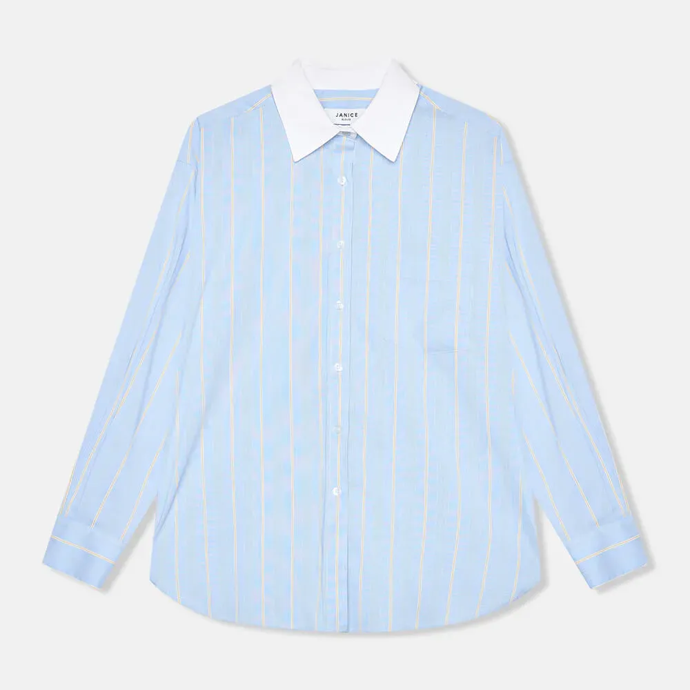 Dames Blouse Gestreept Blauw Kygo