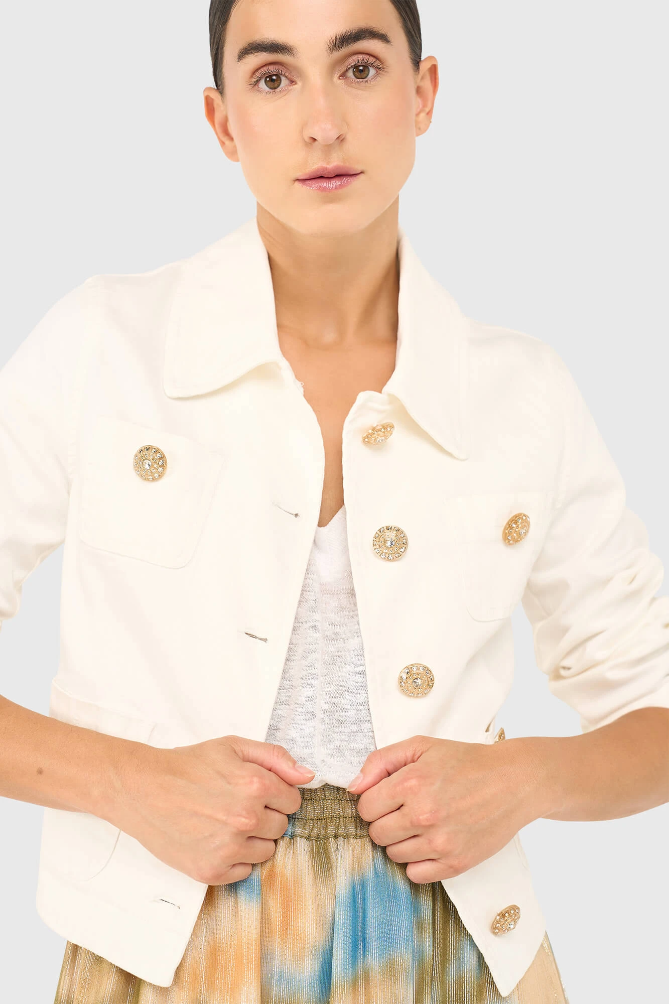 Tatum Spijkerjack Off White