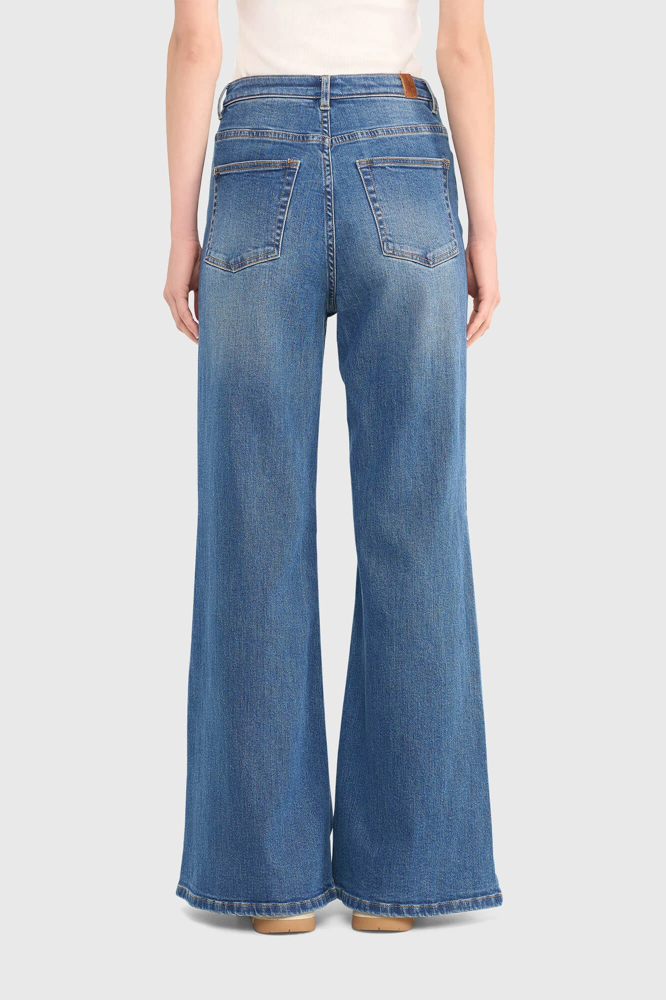 High Rise Wijde Leg Jeans Mason Blauw 111