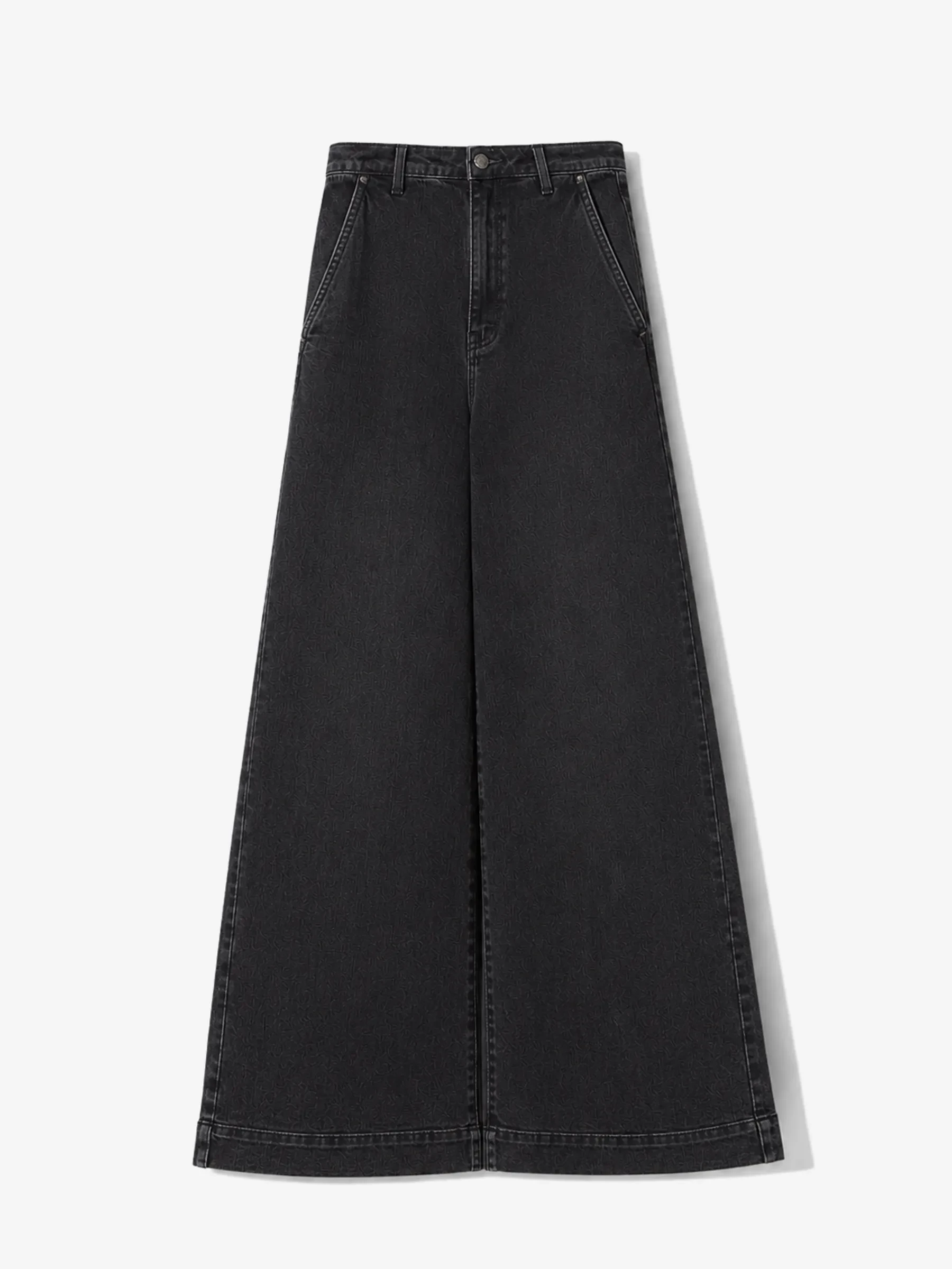 Jeans Dames Wijde Pijp High Rise Stretch Dexter Zwart 813