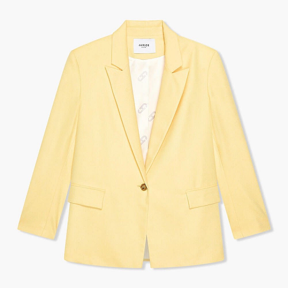 Gele Boyfriend Dames Blazer Recht Jones