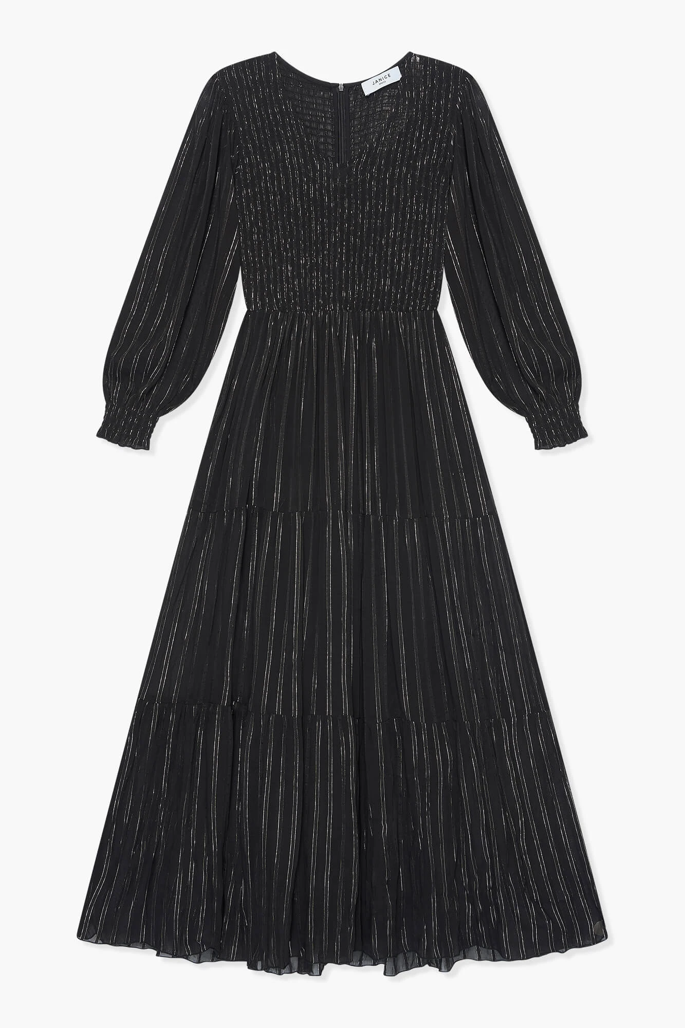 Jurk Lang Lurex Smog Finn Zwart