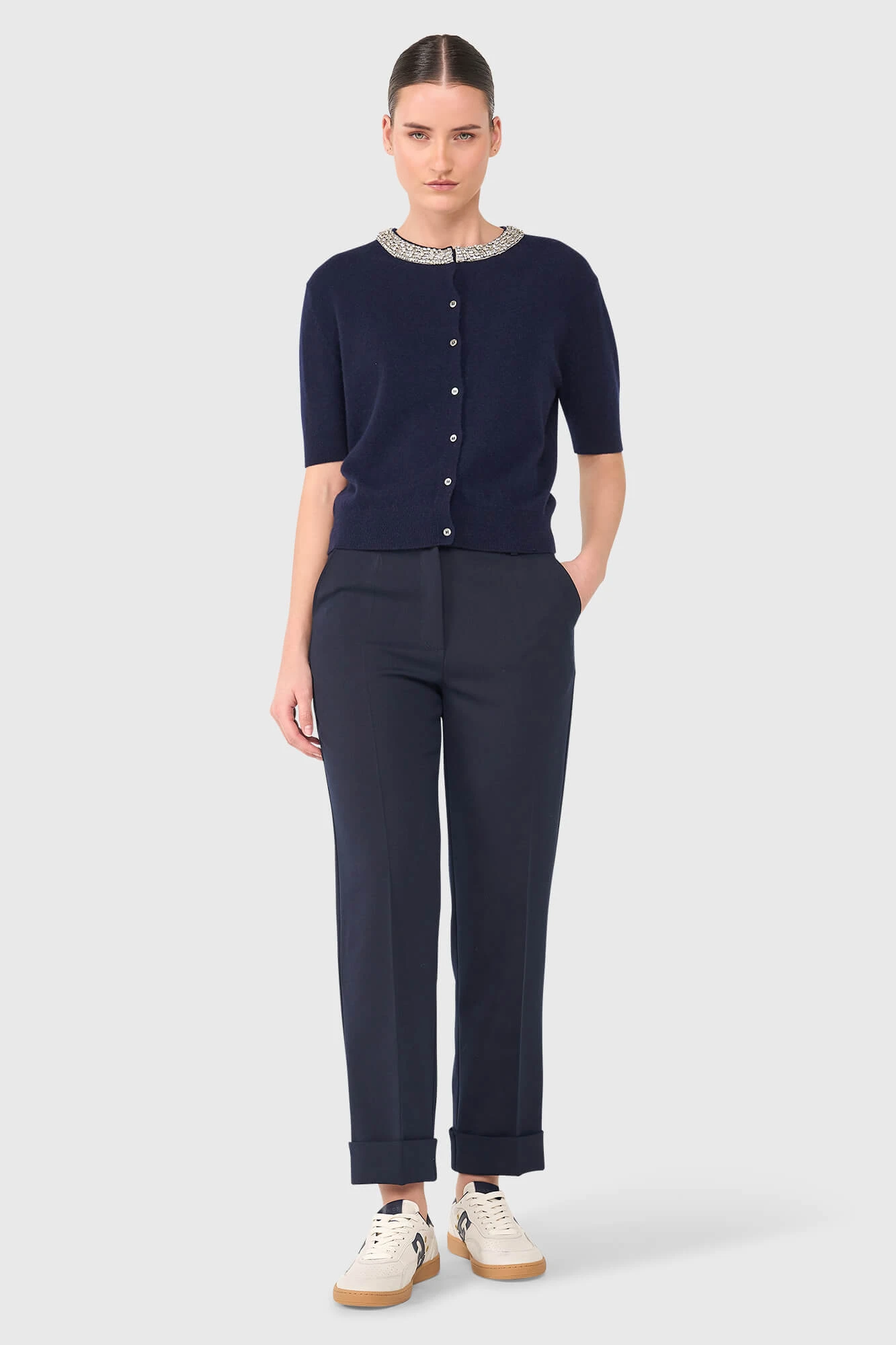 Moon Donkerblauw Steentjes