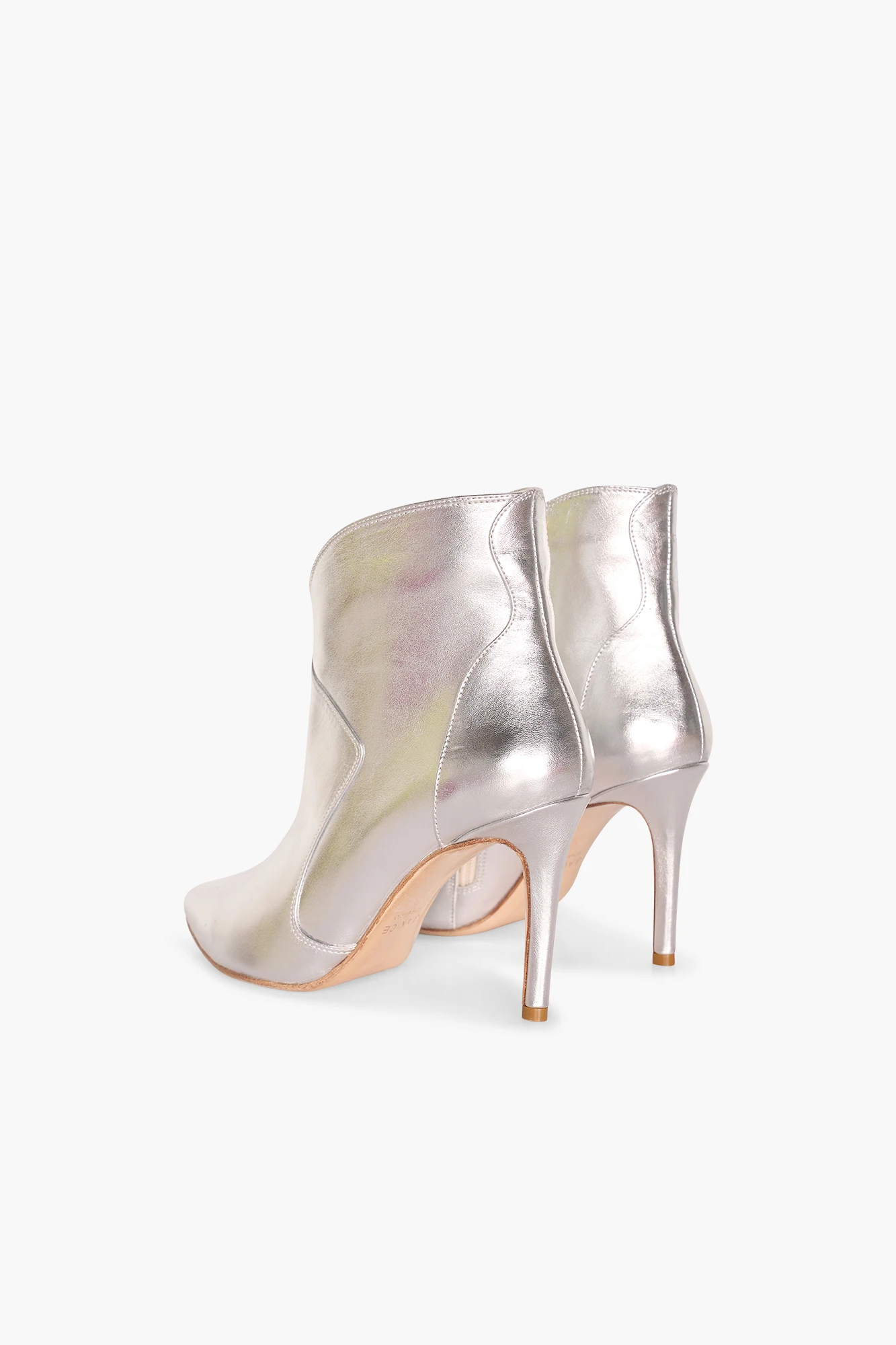 Laarsje Dames Leer Stewart Zilver Metallic