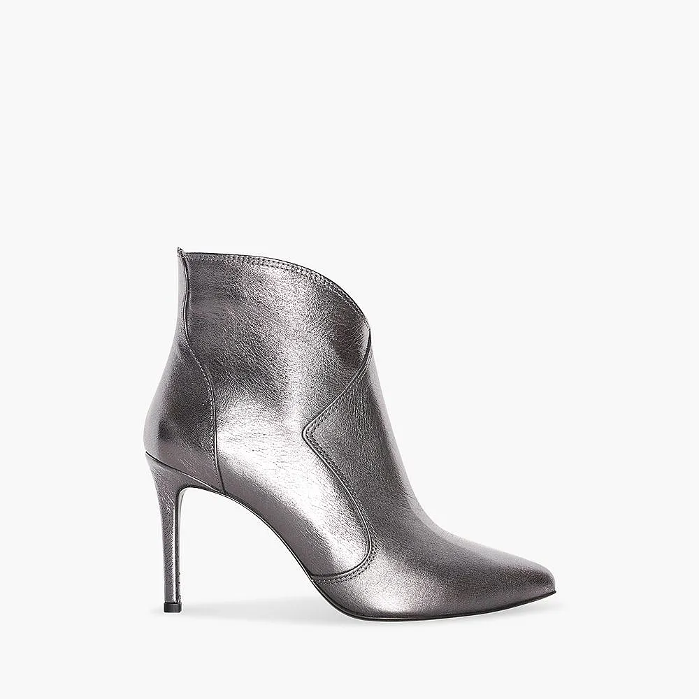 Laarsje Dames Leer Stewart Zilver Metallic