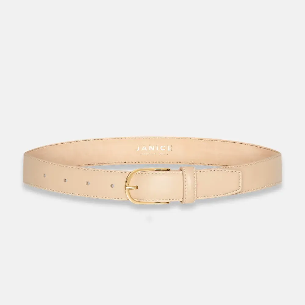 Leren Riem Dames Chase Creme