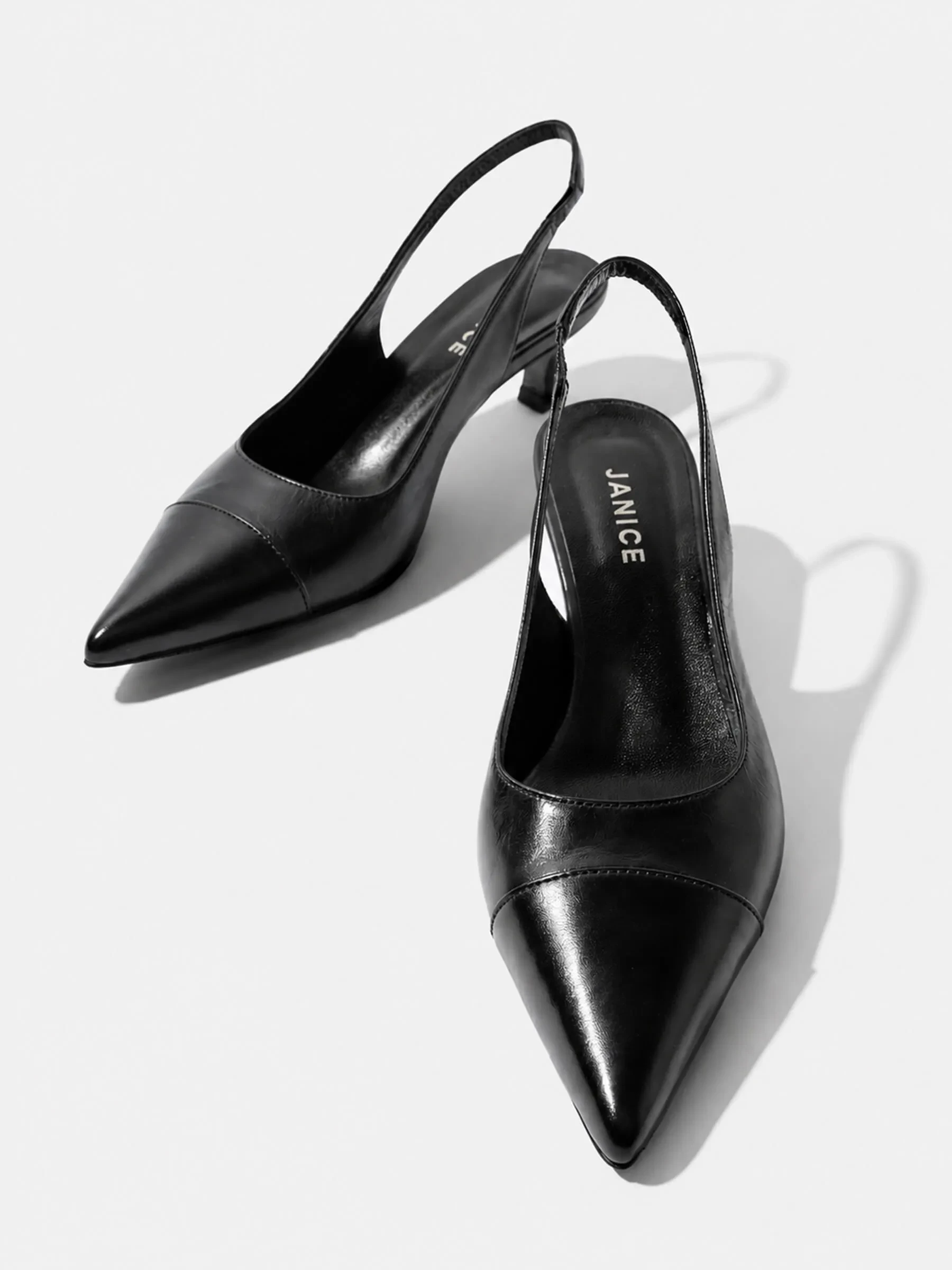 Leren Slingback Pumps Daylon Zwart