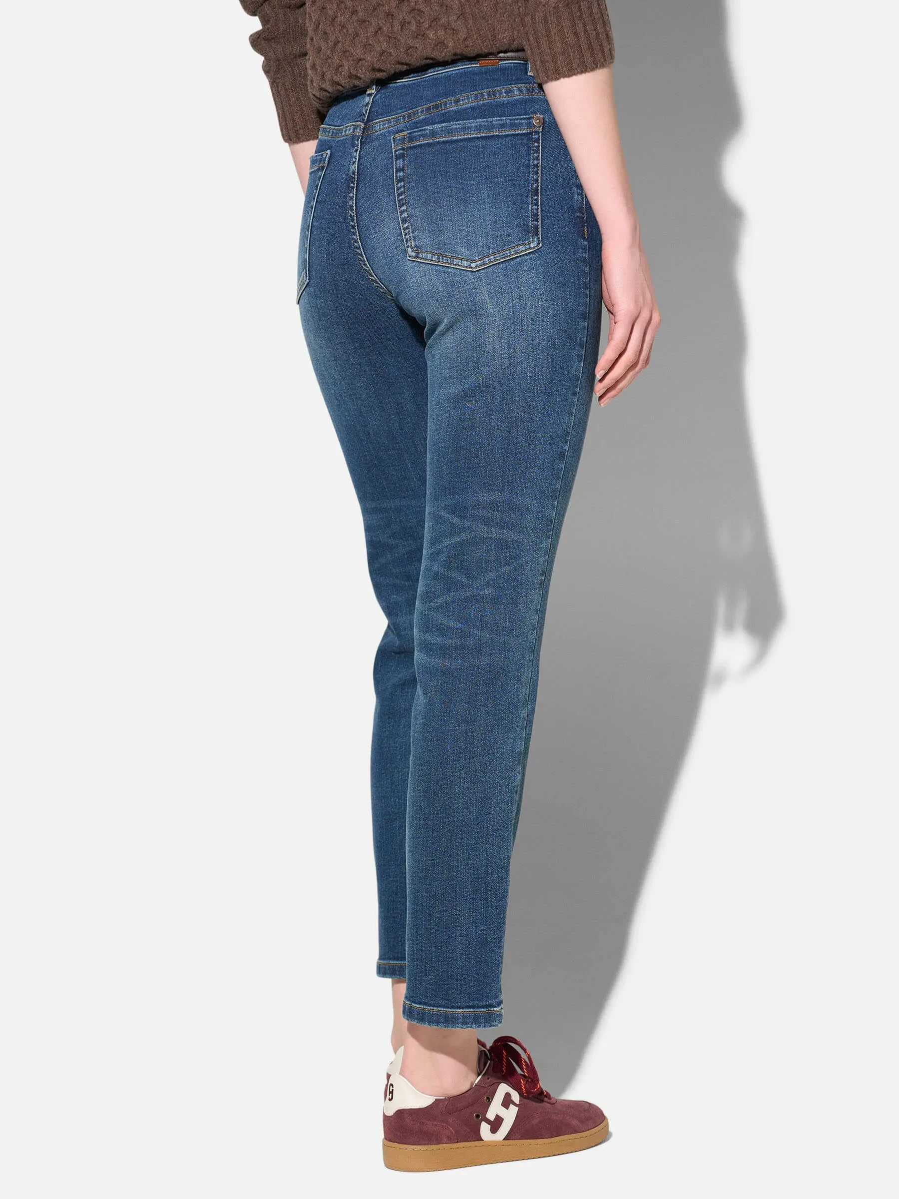 Mom Jeans Dames Mid Rise Blauw Cooper 469