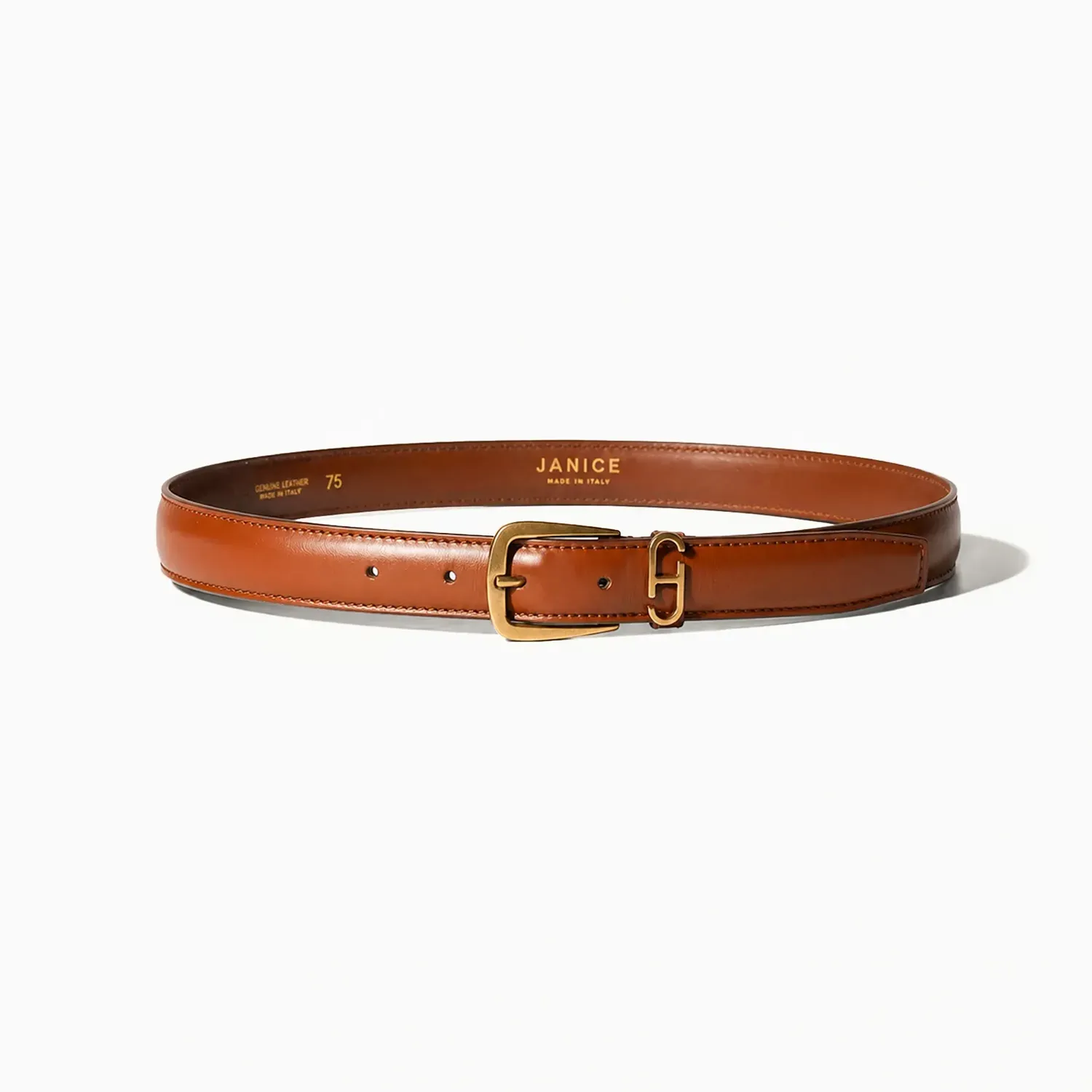 Riem Leer Dames Tabacco Colby Brass