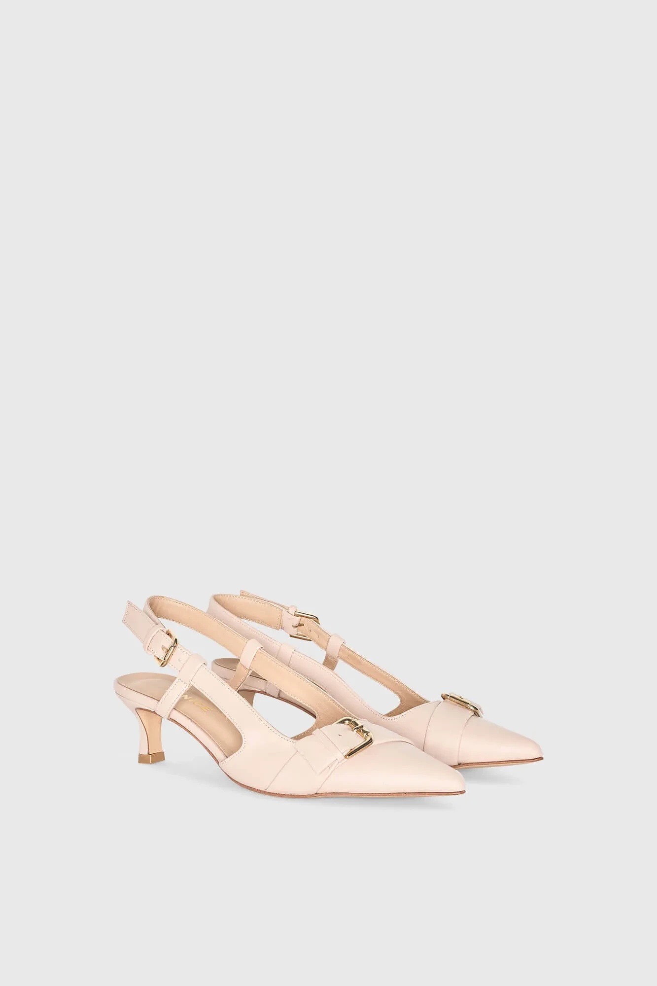 Slingbacks Dames Leer Hakje Roze Elio