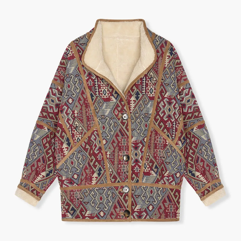 Jas Dames Jacquard Seth Aztec Red