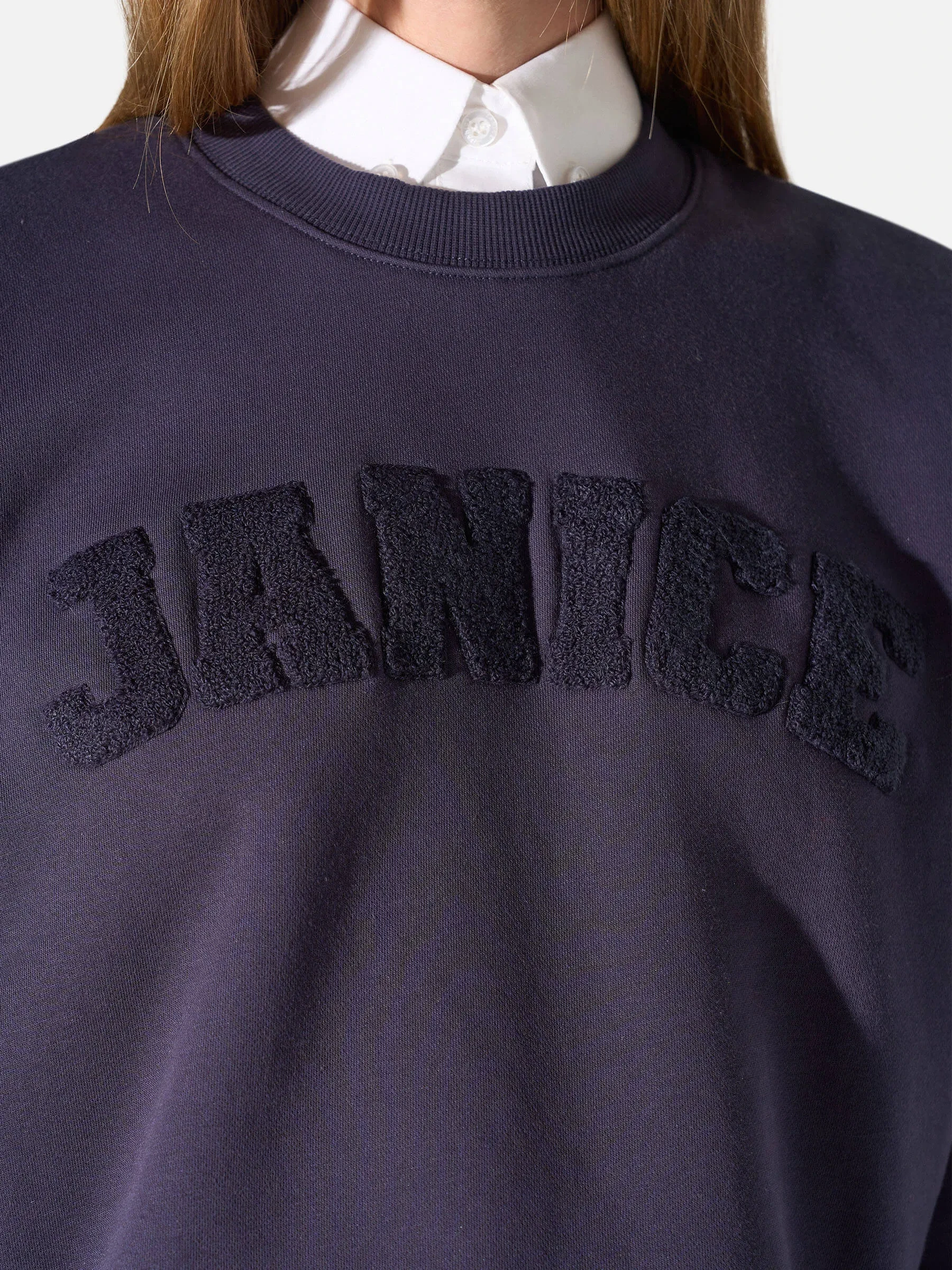 Sweater Dames Katoen Owen Blauw