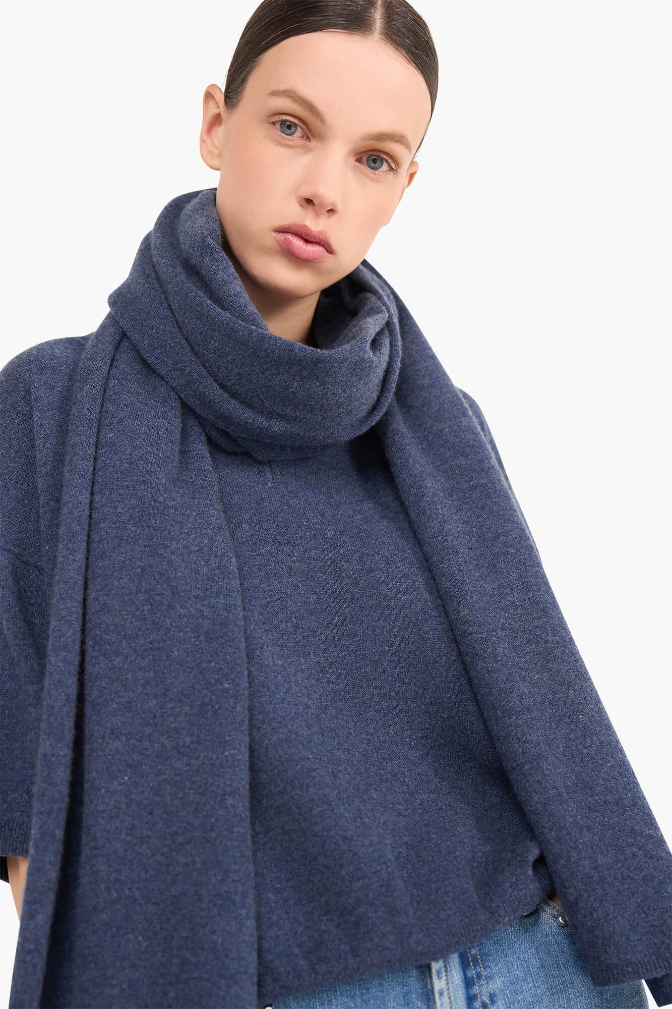 Cashmere Sjaal Dames Santos Blauw
