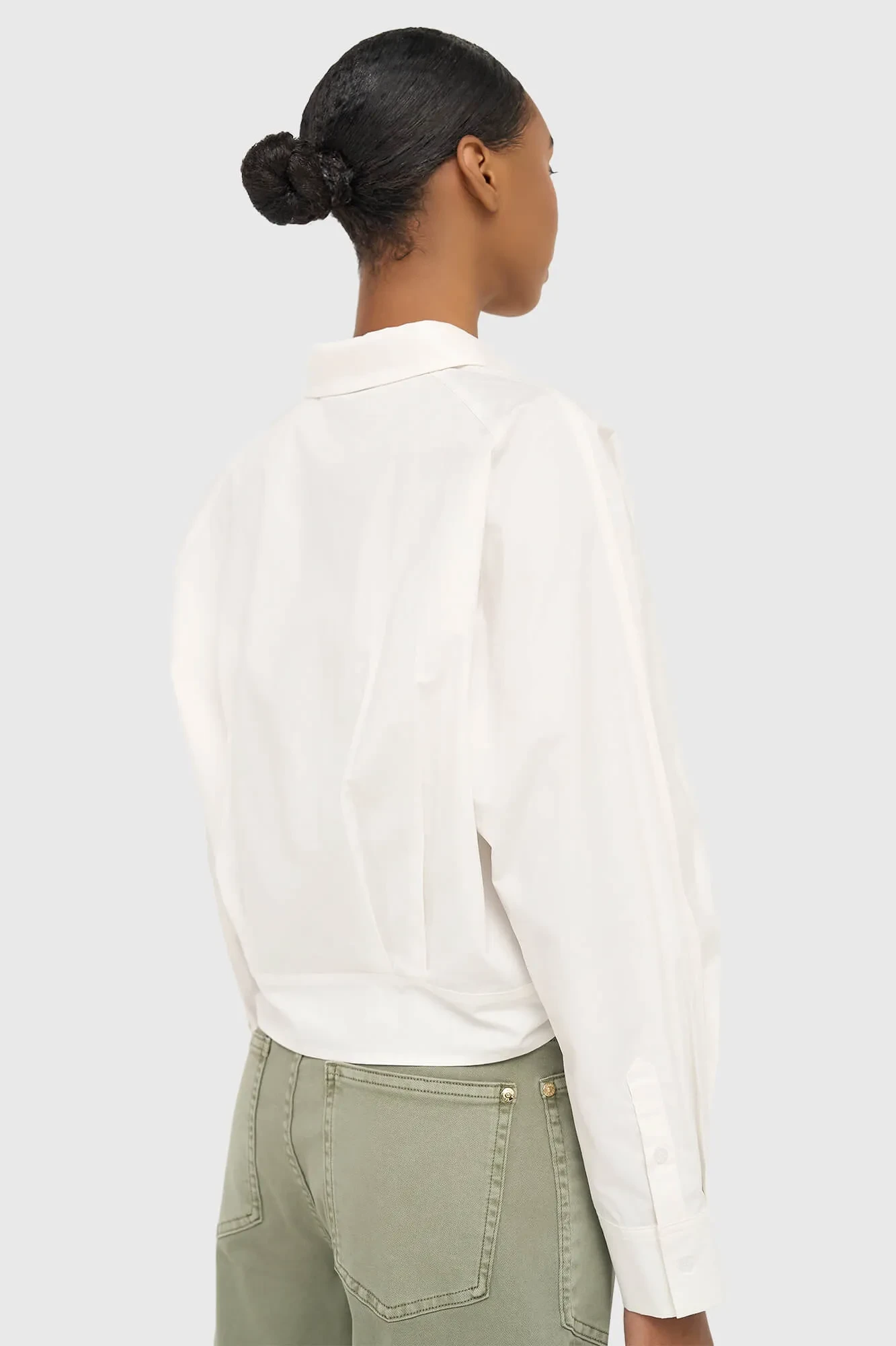 Witte Katoenen Strik Blouse Dames David