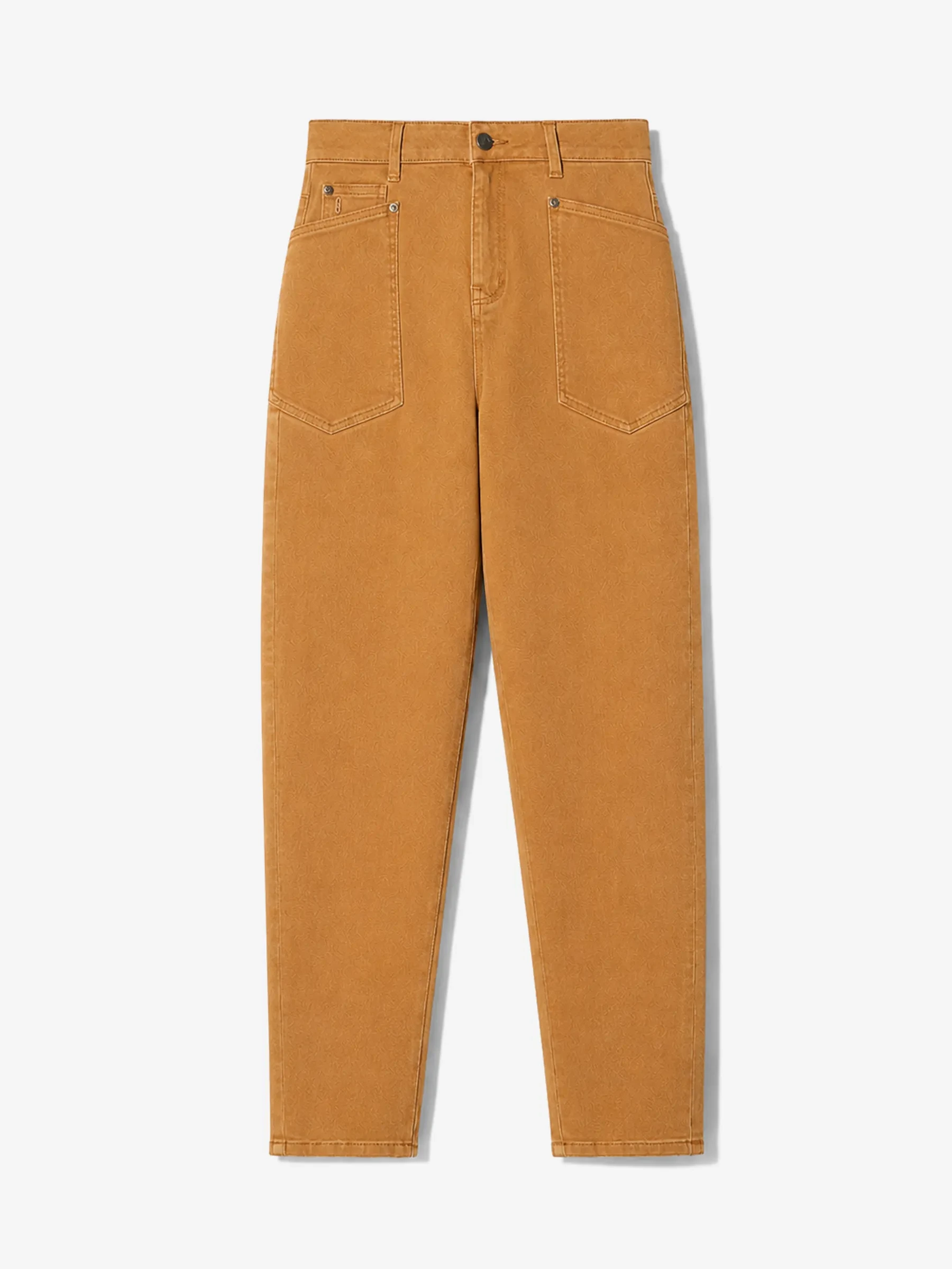 Worker Jeans Dames Barrel Fit Stretch Mid Rise Morrison Cognac