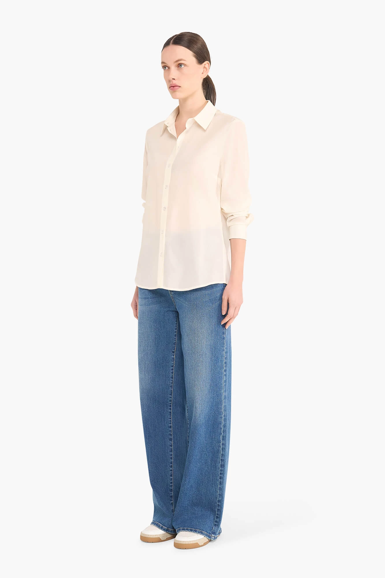 Zijden Dames Blouse Dylan Off White