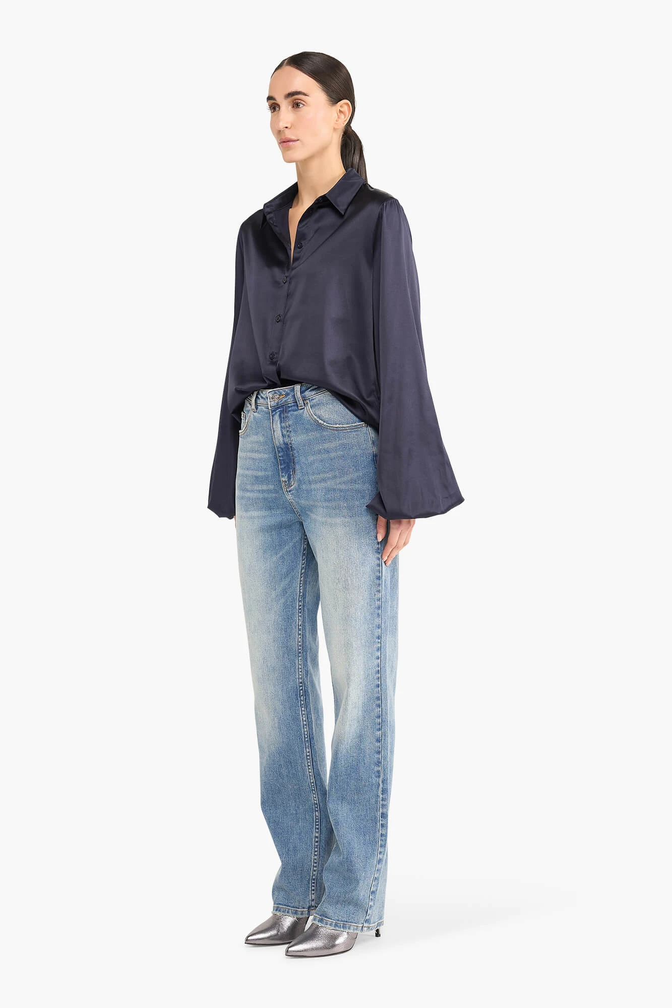 Jeans Dames Rechte Pijp Ash Blauw 920